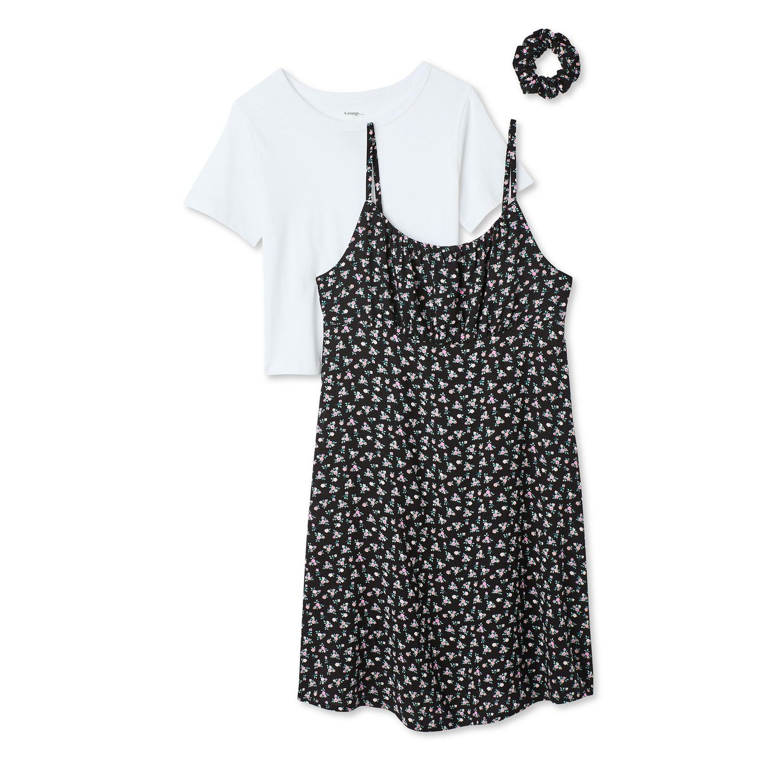 George Girls' Three Piece T-Shirt and Dress Set