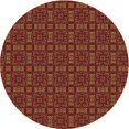 thumbnail image 1 of Ahgly Tapis Rond Lavable en Machine Intérieur Transitionnel Rouge Canneberge, 4 Pieds Rond, 1 of 7