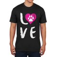 thumbnail image 1 of T-shirt Doux pour Hommes avec Patte de Chat et Chien Heart LOVE, 1 of 1