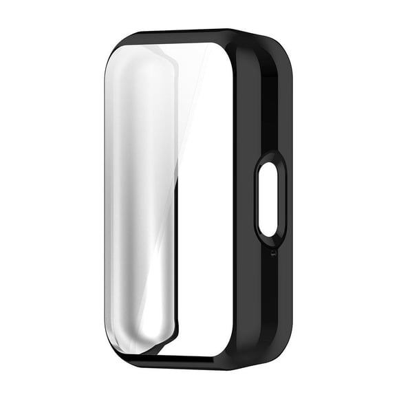 Bracelet Intelligent Galaxy Fit 3, Protecteur d'Écran Pleine Couverture, Étui en Verre PC Trempé et Caoutchouc Souple TPU, Protection de Cadre Intégrée Antipoussière et Antichute, 45x31 mm