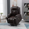 thumbnail image 2 of HOMCOM Electric Power Lift Recliner Chair for Elderly w/ Cup Holders, Brown, 2 of 10