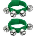 thumbnail image 1 of Feltree 2pcs Wrist Bells Jingle Bells Ankle Bells Wrist Bells Bracelet Percussion Instruments Musical 4 Bells for Party Christmas, 1 of 8
