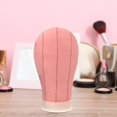 thumbnail image 4 of HILABEE PU Leather head Mannequin Head for Making Holder Display Display Pink, 4 of 8