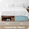 thumbnail image 4 of Bare Home Jupe de Lit Double Brossage - Premium 1800 Collection - Retombée de 15 Pouces - Lit Simple, Bleu Pâle, 4 of 4