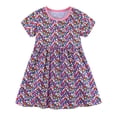 thumbnail image 1 of WEAIXIMIUNG Robes Longues pour Adolescentes Vacances Robe à Manches Courtes Imprimés Robes de Danse Vêtements 4-5 Ans, 1 of 6