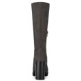 thumbnail image 2 of Unique Bargains Women's Mid Calf Block Heel Boots Gray (Size 6), 2 of 7