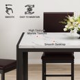 thumbnail image 3 of AWQM 5 Peice Dining Table Set, Faux Marble Dining Room Table and Chairs Set, Rectangle Kitchen Table Set with Durable Metal Frame and Upholstered Chairs, White, 3 of 8