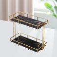 thumbnail image 3 of justharion Storage Rack Multi-layer Storage Box Perfume Jewellery Container Basket S Double Layer Black, 3 of 8