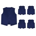 thumbnail image 1 of TOPTIE Kid Volunteer No-Button Child Vest Waistcoat Party Vests 5 Packs-Navy-M, 1 of 5