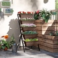 thumbnail image 2 of Outsunny Jardinière Surélevée à 5 Niveaux avec Trous de Fuite pour l'Extérieur, Brun, 2 of 10