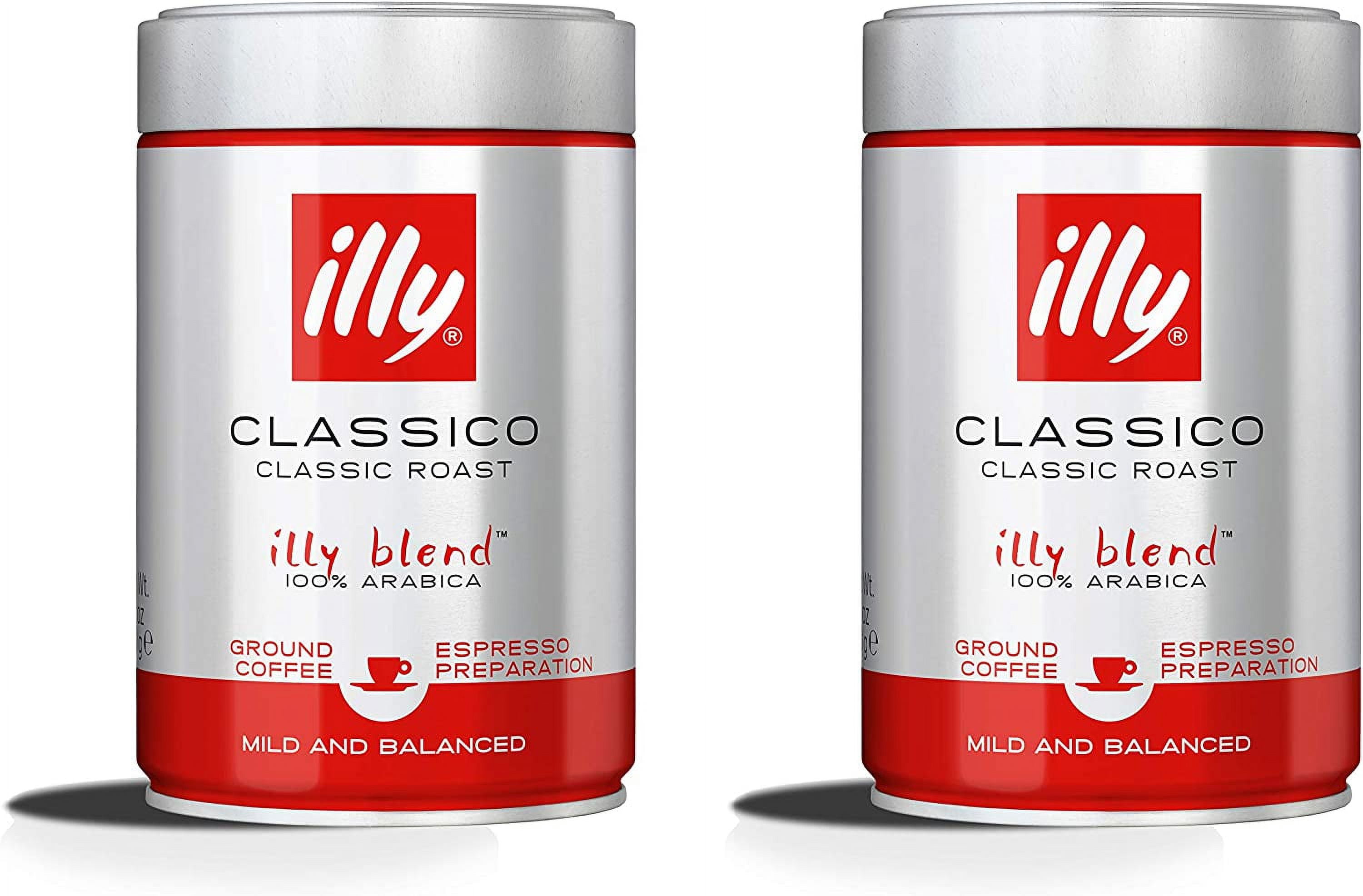 Illy - Espresso - Ground Coffee Medium Roast - 250g (Pack of 2)