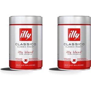 Illy - Espresso - Rôti moyen du café au sol - 250g (Boîte de 2)