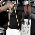 thumbnail image 2 of Mistaha Car Seat Back Double Hook Hanger with Phone Holder, Hidden Storage, Separable Car Hanger - Light Brown, Soft Silicone Material, Easy Installation, High Load Capacity - Perfect Car Wallet Hook, 2 of 6
