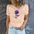 thumbnail image 4 of Meichang T-Shirts de la Saint-Valentin pour Femmes, T-Shirts Doux à Imprimé Valentines Day, Hauts Mignons, T-Shirts de Fête, Manches Courtes, Col Rond, T-Shirts, Mode 2025, 4 of 5