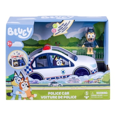 Bluey Police Car with Collectible Police Dog figure, Features Lights & Sounds, Age 3+