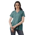 thumbnail image 2 of Moomaya Chemise Tunique Style Enveloppant pour Femmes en Coton Décontracté Col Classique Boutonné, 2 of 6