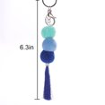 thumbnail image 2 of Pom Pom Keychain Handmade Bohemian Pompom Tassel Charm Handbag Charm for Women, 2 of 10