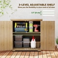thumbnail image 4 of Outsunny Wood Outdoor Storage Cabinet Potting Shed with Adjustable Shelf, 4 of 10