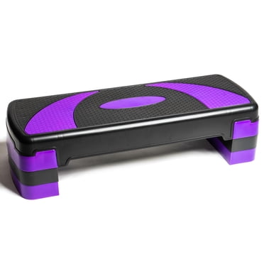 PRISP Adjustable Aerobic Stepper 78cm, 3 Levels (4''/6''/8'') Exercise Step Platform for Home Gym and Fitness Training