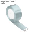 thumbnail image 2 of Unique Bargains 1.5 Inch Wide 24 Yards Satin Ribbon, 2 Pack Double Face Solid Crafts Roll for Party Home DIY Wrapping Decoration, Pale Blue, 2 of 6