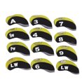 thumbnail image 1 of 12PCS Golf Club Head Covers Neoprene Scratch Proof Golf Club Head Protector for Outdoor Black and Yellow, 1 of 14