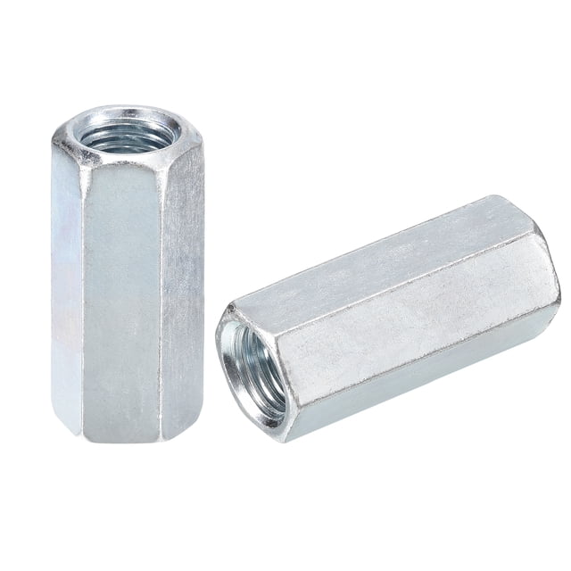 Écrous de couplage uniques de 5pcs M14x19x45mm, coupleur de tige fileté d'hexagone d'acier au carbone galvanisé, (nouveau)