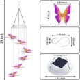thumbnail image 5 of Qoosea Wind Chime Light, Solar Powered LED Waterproof Color Changing Hanging Lamp Butterfly Windchimes Lights for Outdoor Garden Yard Pathway Decoration, 5 of 5