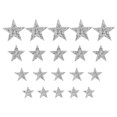 thumbnail image 1 of Iron On Patches, Rhinestone Star Patches Beautiful 20pcs Silver Exquisite  For Jackets, 1 of 8