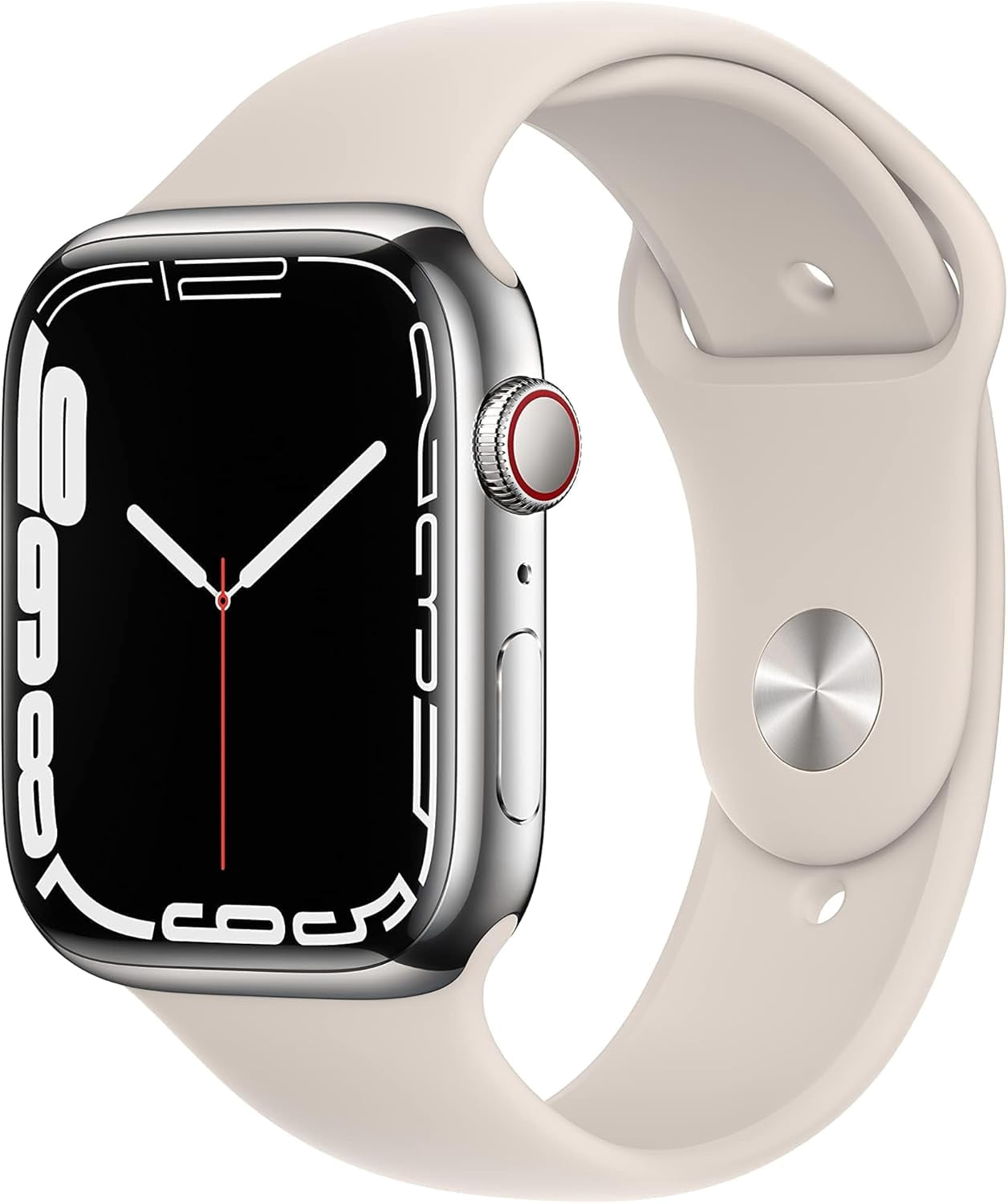Refurbished Apple Watch Series 7 Stainless 45mm A2477 (GPS + Cellular) Silver (Grade A+)