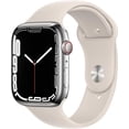 thumbnail image 1 of Refurbished Apple Watch Series 7 Stainless 45mm A2477 (GPS + Cellular) Silver (Grade A+), 1 of 1