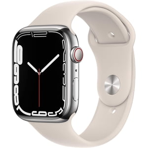 Rénovés Apple montre Series 7 Inox 41mm A2475 (GPS + Cellulaire) Argent (grade B)