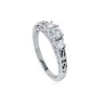 thumbnail image 4 of 3/8ct Vintage Three Stone Diamond Ring 14K White Gold, 4 of 4