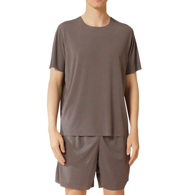 WRKEKC Ensemble de Pyjama pour Homme Décontracté Col Rond Manches Courtes Short Ensemble de Nuit pour Homme Été Tenue d'Intérieur
