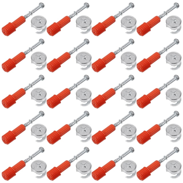 Shisuyan Furniture Locking Bolt Iron 30 Sets 1.97X0.39X0.12 In