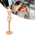 thumbnail image 1 of Height Adjustable Female Dress Model Display Torso Body Clothing Forms, Pinnable Mannequin With Wooden Base Stand, White, 1 of 8