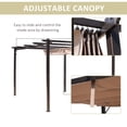 thumbnail image 4 of Outsunny 10' x 13' Aluminium Outdoor Pergola Gazebo Backyard Canopy Cover Square Sunshade Garden Grape Trellis Brown, 4 of 10