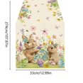 thumbnail image 3 of Elegant Table for Spring Holiday Event - Watercolor Bunny Easter Runner for Dining Room Kitchen Party Tablecloth 13x108 Inch, 3 of 5