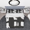 thumbnail image 3 of Designart 'Black & White Crossing Paths II' Geometric Bedding Set - Duvet Cover & Shams, 3 of 4