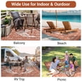 thumbnail image 2 of Tapis d'Extérieur – Tapis de Patio Réversible Imperméable en Paille Plastique – Grand Médaillon – pour Terrasse, Jardin, Balcon, VR, Camping et Intérieur/extérieur – Terre Cuite Orange/blanc – 8x10 Pieds (244x305cm), 2 of 8
