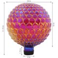 thumbnail image 3 of Sunnydaze Globe de Jardin en Verre Texture Festonnée Intérieur/extérieur - Diamètre 10 Pouces - Rouge, 3 of 6