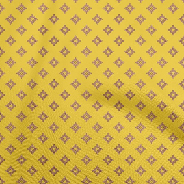 oneOone Viscose Chiffon Yellow Fabric Asian Floral Sewing Craft Projects Fabric Prints By Yard 42 Inch Wide