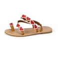 thumbnail image 4 of Cameland Summer Plus-size Ethnic Style Love Pinch Toe Beach Flat Sandals, 4 of 6
