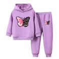 thumbnail image 1 of Ymyiu Baby Girl Coming Home Outfit Casual Baby Girl 2-Piece Outfit Set: Soft Infant Top + Comfy Toddler Pant (Purple,100), 1 of 4