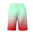 thumbnail image 4 of Plebaso Womens Casual Shorts Knee Length Drawstring Shorts Gradient Color Summer Wide Leg Shorts S-5XL, 4 of 6