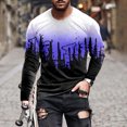 thumbnail image 2 of Chandail à Manches Longues pour Hommes Mode Décontractée Col Rond Chandail à Enfiler Imprimé T-Shirt à Manches Longues Blouse, 2 of 3