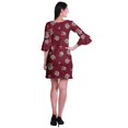 thumbnail image 4 of Moomaya Robe Courte Imprimée pour Femmes, Manches Évasées, Coupe Droite, Robes pour Femmes, Vêtements d'Été Décontractés, 4 of 6