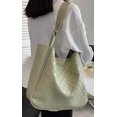 thumbnail image 4 of LinYooLi Women Fashion Mini Grid Tote Hobo Handbag Shiny Faux Leather Shoulder Bag Purse, 4 of 4
