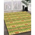 thumbnail image 3 of Ahgly Company Tapis d'Intérieur Lavable en Machine Carré Transitionnel Brun Doré Jaune, 7 Pieds Carré, 3 of 7
