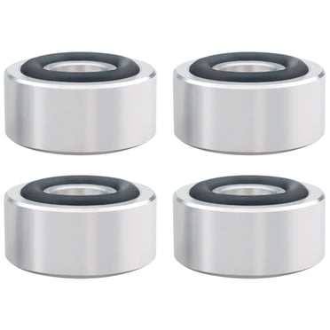 KAKOWELY 4 Pcs Pieds d'Isolation pour Haut-Parleur, Base de Haut-Parleur en Alliage d'Aluminium, Support de Caisson de Basses, 0,79"X0,79"X0,39 Pouces