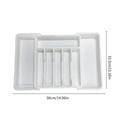 thumbnail image 3 of Dvkptbk Expandable Silverware Drawer Organizer Large Capacity Utensil Adjustable Utensil Organizer Cutlery Drawer Organizer for Forks Knives Multipurpose Kitc Silverware Organizer, 3 of 8